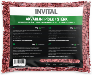 Akvarijní štěrk fluo růžový 4-8mm 3kg