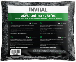 Akvarijní písek černý 0,8-1,2mm 3kg